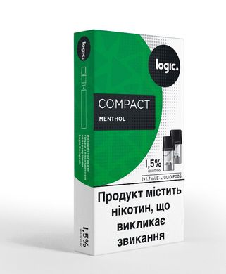 Картридж Logic Compact Menthol, 1,5%, 2 pod, 2 шт.