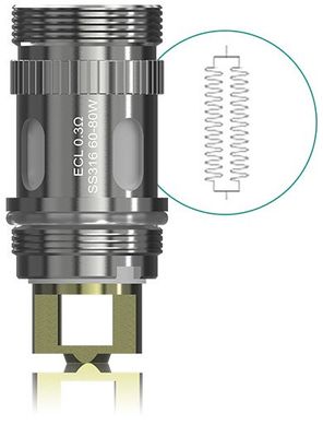 Випарник ECL Head (SS316L 50-80W) для Melo3, iJust 2, iJust S, Lemo 3, 0,3 Ом