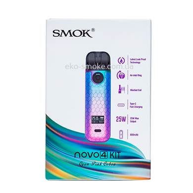 SMOK NOVO 4 KIT (Cyan Pink Cobra)