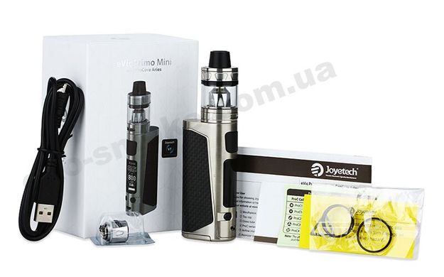 Електронна сигарета Joyetech eVic Primo Mini with ProCore Aries, Сріблястий