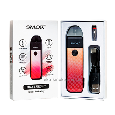 SMOK POZZ PRO KIT (Silver Red Alloy)