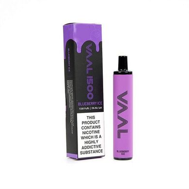 VAAL 1500 Blueberry Ice - Чорниця з льодом (1500 затяжок / 950 mAh / 5%)