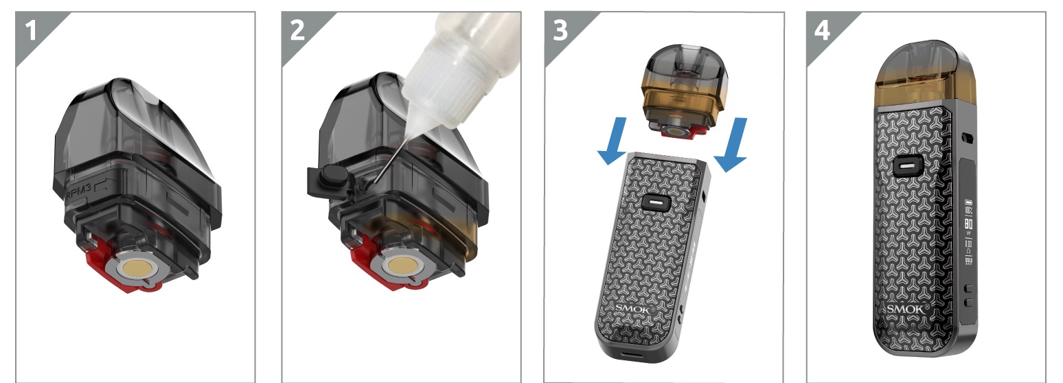 Як заправляти Smok Nord 5 (Інструкція)